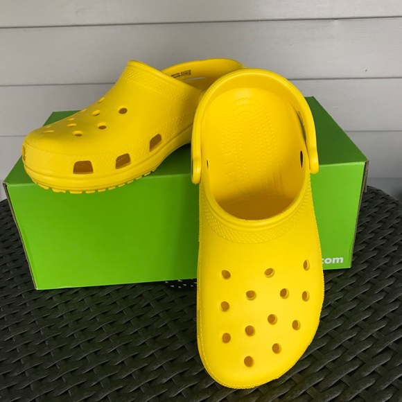lemon yellow crocs
